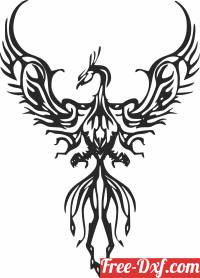 download phoenix silhouette free ready for cut