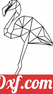 Geometric Polygon flamingo
