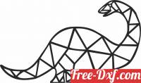download Geometric Polygon dinosaur free ready for cut