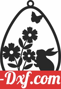 Easter Egg ornament With A Bunny