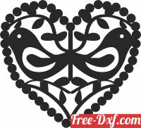 download birds Hearts Valentine's Day free ready for cut