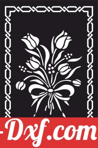 decorative panel door wall screen flower pattern
