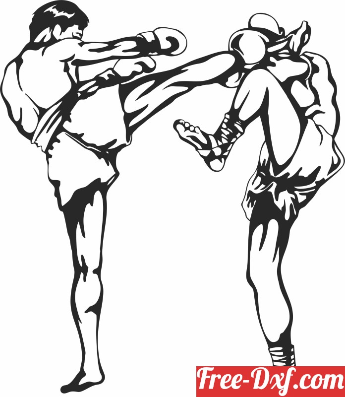 Kickboxing SVG Instant Download Boxing Jab Cross Hook Punch Duck PNG JPG  dxf Cut File Clip Art Bundle
