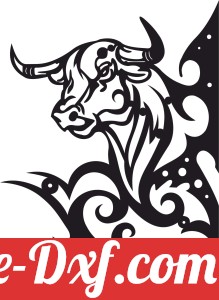Bull wall decor floral sign