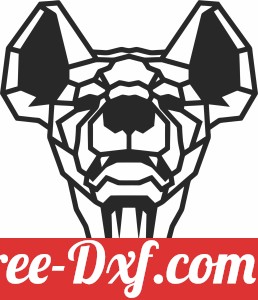 Hyena polygonal wall art