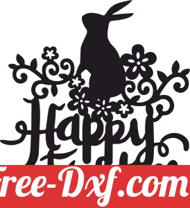 happy easter egg bunny design
