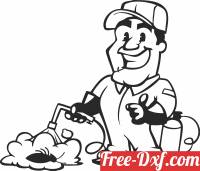 download Exterminator guy clipart free ready for cut