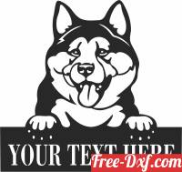 download akita dog custom name sign free ready for cut
