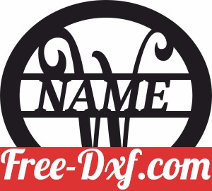 W letter name monogram