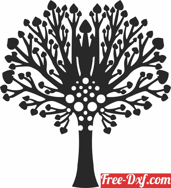 Download tree cliparts wall decor uBpfl High quality free Dxf fil