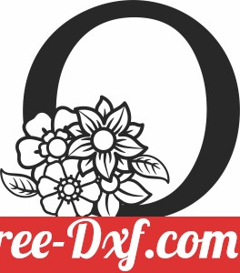 Monogram Letter Q with flowers