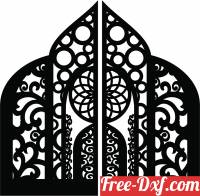 download decorative Gate panel wall separator door pattern free ready for cut