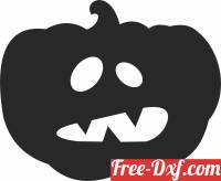 download Halloween pampking Silhouette decoration free ready for cut