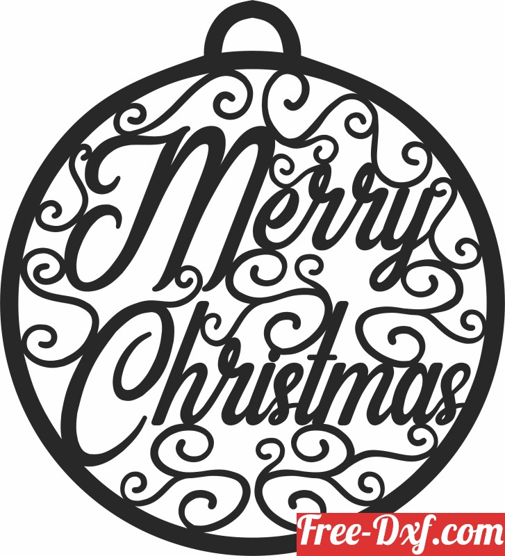 Download Merry Christmas Ornament URBBN High Quality Free Dxf Fil