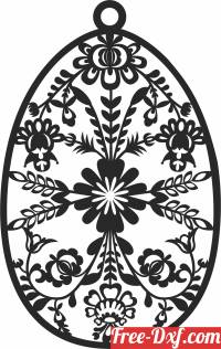 download Easter egg ornament clipart free ready for cut