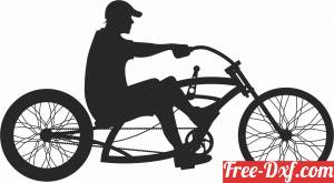download man on bike free ready for cut