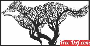 download wolf tree wall decor free ready for cut