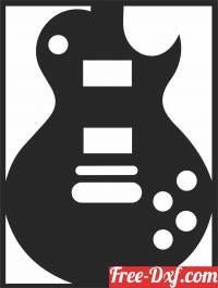 download Guitar Wall Art free ready for cut