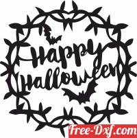 download Happy Halloween sign free ready for cut