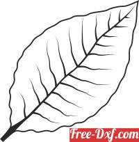 download Single line leaf free ready for cut