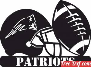 download New England Patriots NFL helmet LOGO free ready for cut