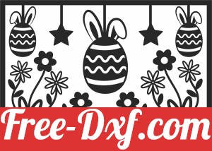 Drawing Easter eggs Decoration panel