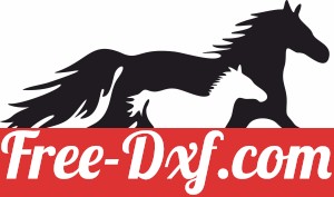 Horse scene clipart