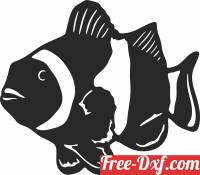 download Silhouette clownfish clipart free ready for cut