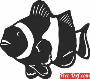 download Silhouette clownfish clipart free ready for cut