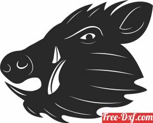 download Wild Boar Head cliparts free ready for cut