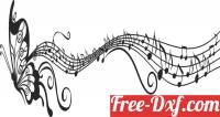 download music melody butterfly art free ready for cut