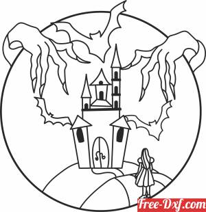 download haunted house halloween clipart free ready for cut