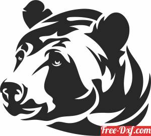 download Bear face clipart free ready for cut