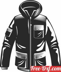 download snow jacket silhouette free ready for cut