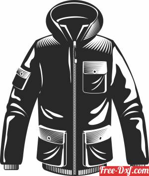 download snow jacket silhouette free ready for cut