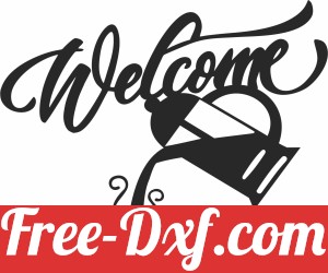 welcome Pouring Coffee wall sign