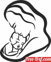 download mom hugging baby clipart free ready for cut