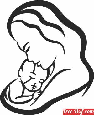 download mom hugging baby clipart free ready for cut