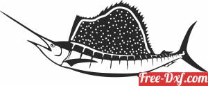 download Blue marlin clipart free ready for cut