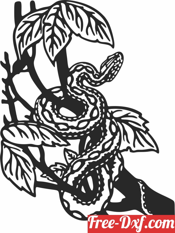 Download snake wrapped on a tree branche clipart w3ydh High quali