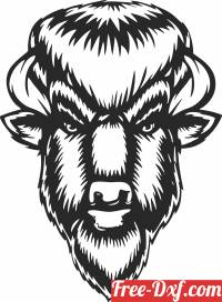 download American bison buffalo head clipart free ready for cut