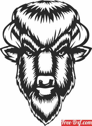 download American bison buffalo head clipart free ready for cut