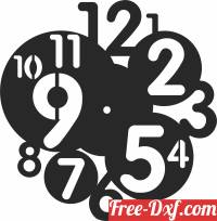 download decor wall clock free ready for cut