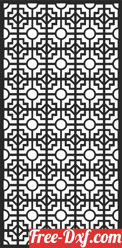 Download Decorative Door Pattern wOPMm High quality free Dxf fil