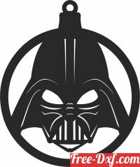 download Star wars Darth Vader Christmas ball free ready for cut