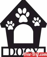download Dog House Personalized Name free ready for cut