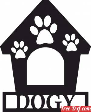 download Dog House Personalized Name free ready for cut