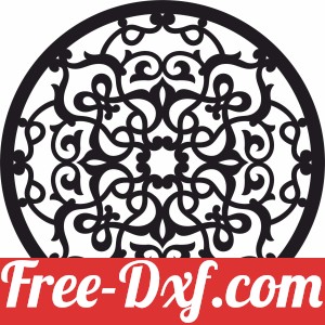 round mandala pattern wall decor