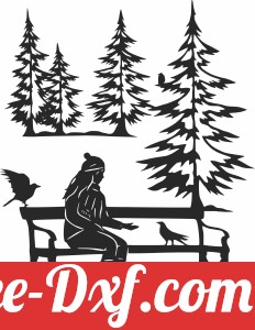 winter scene girl clipart