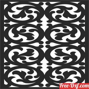 download decorative floral pattern square wall panel free ready for cut